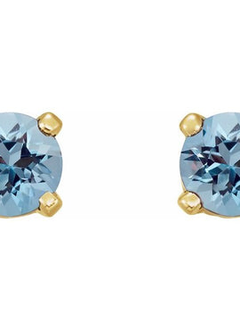14K Yellow Gold Natural Mozambique Garnet Earrings