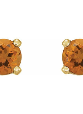14K Yellow Gold Natural Mozambique Garnet Earrings