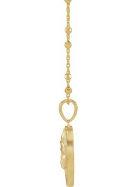 14K Rose Gold 22x15 mm Athena Pendant
