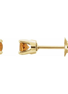14K Yellow Gold Natural Mozambique Garnet Earrings
