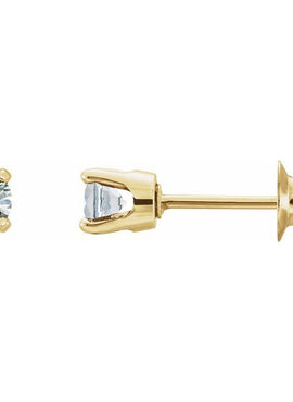 14K Yellow Gold Natural Mozambique Garnet Earrings