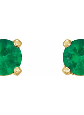 14K Yellow Gold Natural Mozambique Garnet Earrings