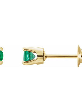 14K Yellow Gold Natural Mozambique Garnet Earrings
