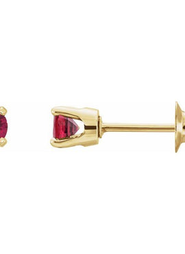 14K Yellow Gold Natural Mozambique Garnet Earrings