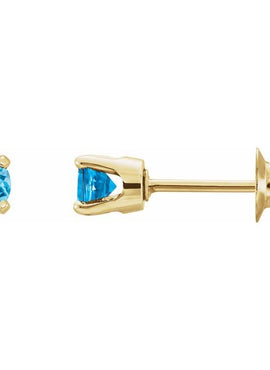 14K Yellow Gold Natural Mozambique Garnet Earrings