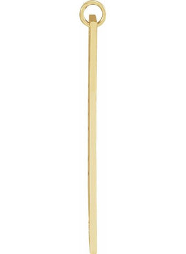 14K White Gold Engravable Bar 16-18