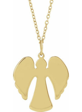 Sterling Silver 16.74x11.58 mm Angel Pendant