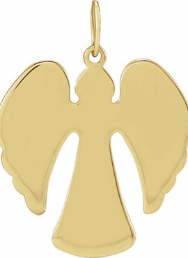 Sterling Silver 16.74x11.58 mm Angel Pendant
