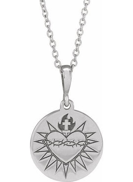 14K Yellow Gold Sacred Heart 16-18
