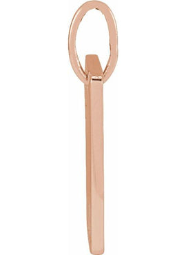 14K Rose Gold 13.78x8 mm Lotus Pendant