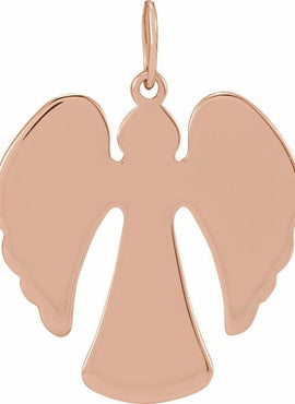 Sterling Silver 16.74x11.58 mm Angel Pendant