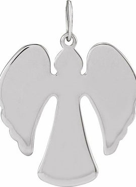 Sterling Silver 16.74x11.58 mm Angel Pendant