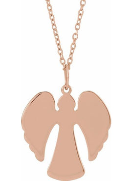 Sterling Silver 16.74x11.58 mm Angel Pendant