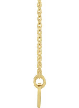 18K Yellow Gold-Plated Sterling Silver Engravable Curved Bar 18