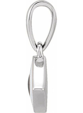 14K Yellow Gold White Enamel Evil Eye Pendant