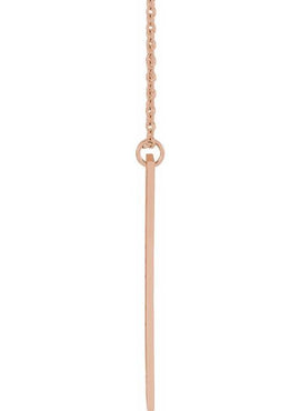 14K White Gold Engravable Bar 16-18