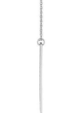 14K White Gold Engravable Bar 16-18