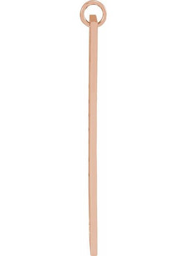 14K White Gold Engravable Bar 16-18