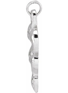 Sterling Silver 15.1x9.8 mm Snake Pendant
