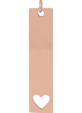 14K White Gold Engravable Bar 16-18