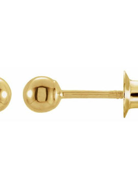 14K White Gold 3 mm Ball Stud Earrings