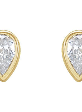 Platinum 1/10 CTW Natural Diamond Bezel-Set Earrings