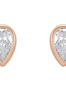 Platinum 1/10 CTW Natural Diamond Bezel-Set Earrings