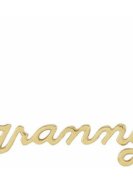 14K Rose Gold Lowercase Script Granny 18