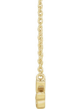 14K Rose Gold Lowercase Script Granny 18