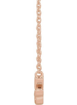 14K Rose Gold Lowercase Script Granny 18