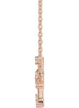 14K Yellow Gold 1/10 CTW Natural Diamond Aquarius 16-18