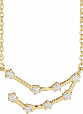 14K Yellow Gold 1/10 CTW Natural Diamond Aquarius 16-18