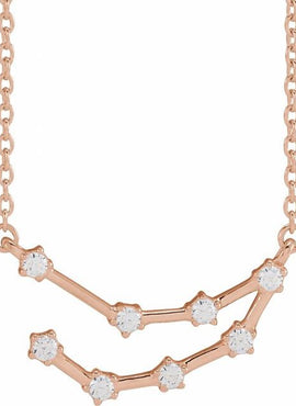 14K Yellow Gold 1/10 CTW Natural Diamond Aquarius 16-18