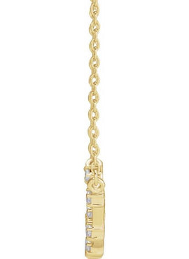 14K Yellow Gold 1/10 CTW Natural Diamond Aquarius 16-18