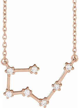 14K Yellow Gold 1/10 CTW Natural Diamond Aquarius 16-18