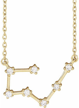 14K Yellow Gold 1/10 CTW Natural Diamond Aquarius 16-18