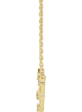 14K Yellow Gold 1/10 CTW Natural Diamond Aquarius 16-18