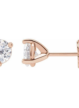 14K Rose Gold 5 mm Round Stuller Lab-Grown Moissanite™ Earrings