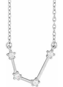 14K Yellow Gold 1/10 CTW Natural Diamond Aquarius 16-18