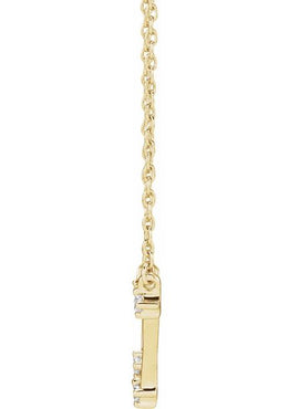 14K Yellow Gold 1/10 CTW Natural Diamond Aquarius 16-18