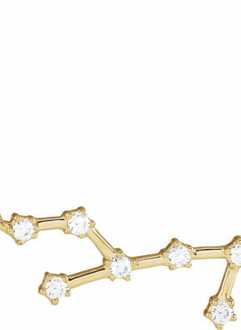 14K Yellow Gold 1/10 CTW Natural Diamond Aquarius 16-18