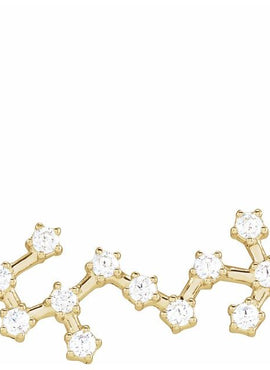 14K Yellow Gold 1/10 CTW Natural Diamond Aquarius 16-18