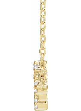 14K Yellow Gold 1/10 CTW Natural Diamond Aquarius 16-18