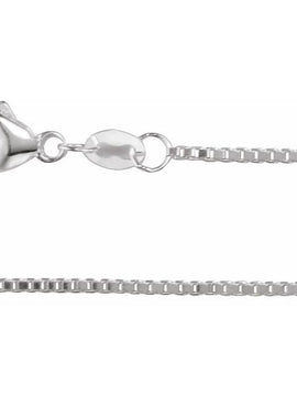 Sterling Silver 1 mm Diamond-Cut Box Chain by the Inch