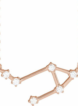 14K Yellow Gold 1/10 CTW Natural Diamond Aquarius 16-18
