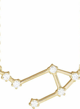 14K Yellow Gold 1/10 CTW Natural Diamond Aquarius 16-18