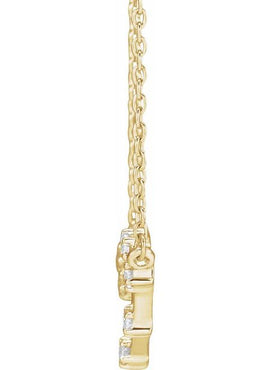 14K Yellow Gold 1/10 CTW Natural Diamond Aquarius 16-18