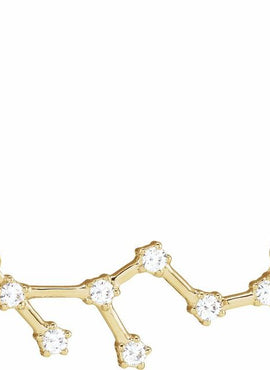 14K Yellow Gold 1/10 CTW Natural Diamond Aquarius 16-18