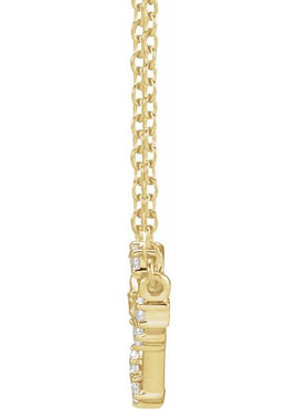 14K Yellow Gold 1/10 CTW Natural Diamond Aquarius 16-18