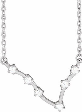 14K Yellow Gold 1/10 CTW Natural Diamond Aquarius 16-18